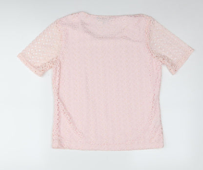 Womens UK Size M Viyella Pink  Blouse