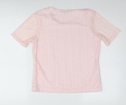 Womens UK Size M Viyella Pink  Blouse