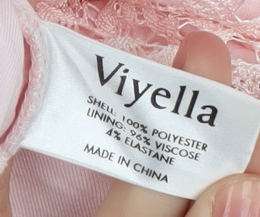 Womens UK Size M Viyella Pink  Blouse