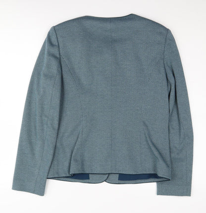 Eastex Women's Blue Chevron Suit Jacket Size 10