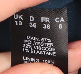 Eastex Women's Blue Chevron Suit Jacket Size 10