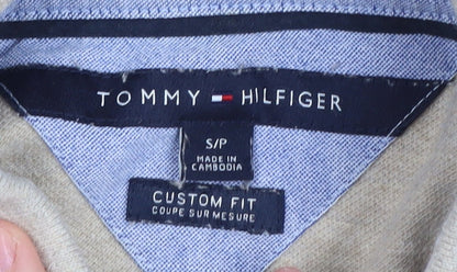 Tommy Hilfiger Men's Beige Polo Shirt, Size S, Slim Fit