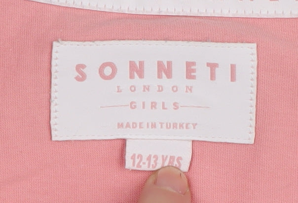 Sonneti Girls Pink Sleeveless Logo T-Shirt 12-13 Years