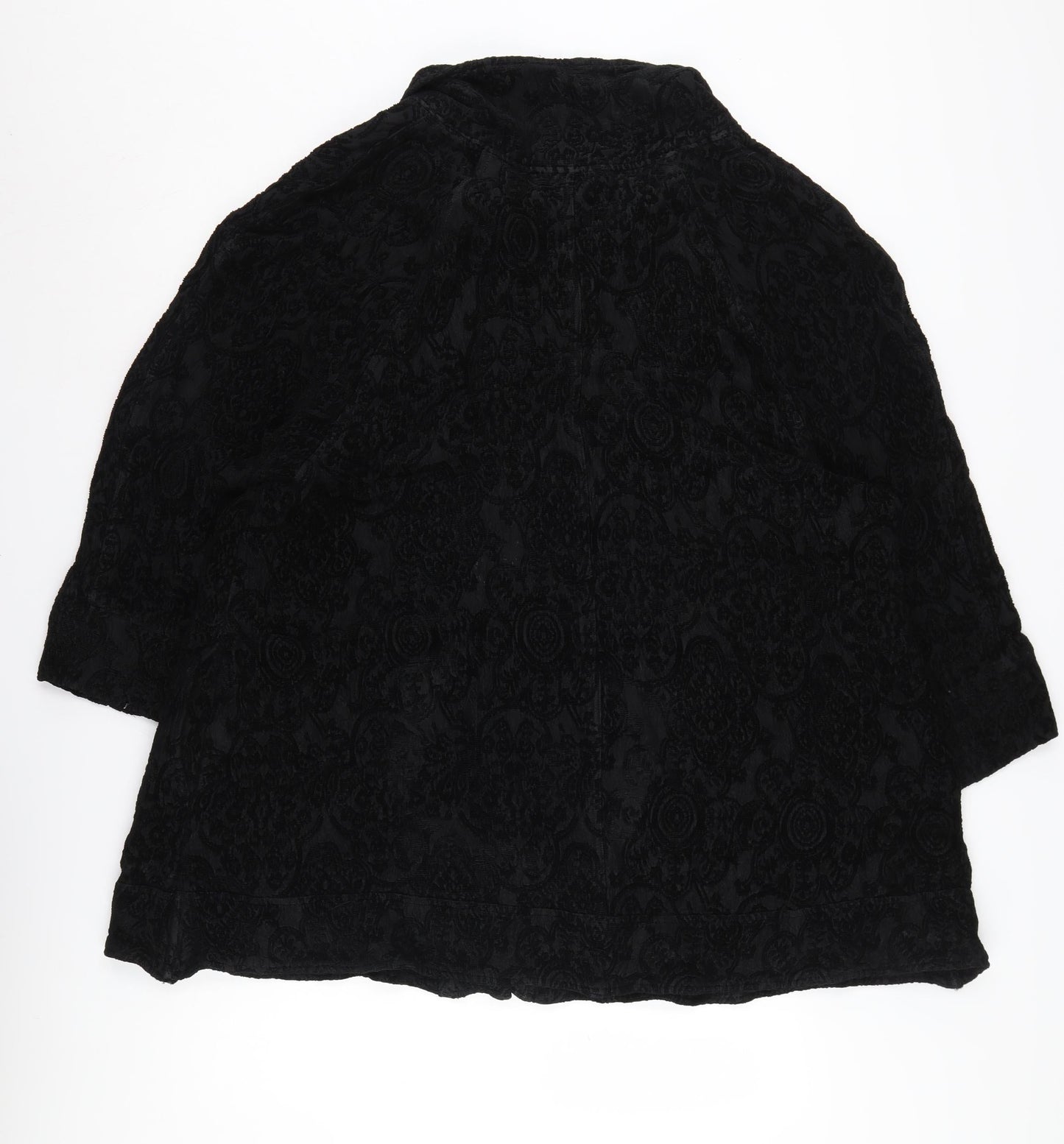 Bella Donna Women's Black Floral Cape XS