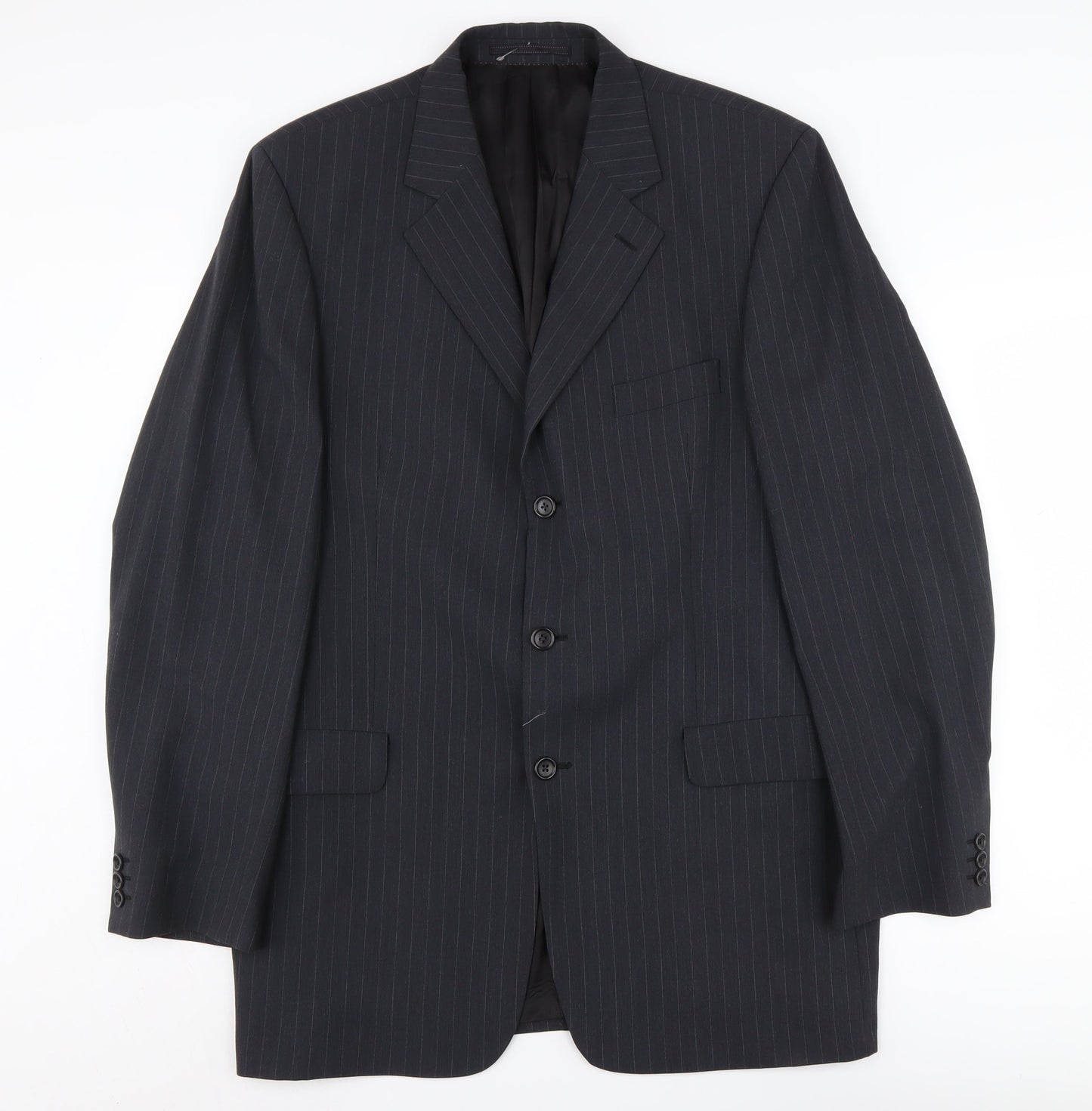 Austin Reed Men's Black Striped Suit Jacket 42 Long Classic