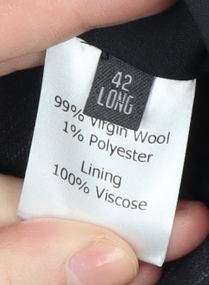 Austin Reed Men's Black Striped Suit Jacket 42 Long Classic