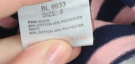 Womens UK Size 8 SoulCal & Co Multicoloured Basic T-Shirt