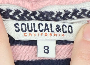 Womens UK Size 8 SoulCal & Co Multicoloured Basic T-Shirt