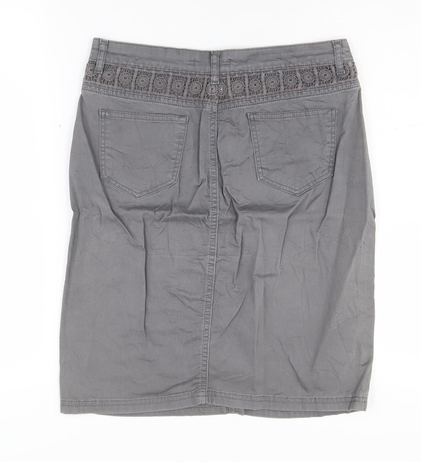 Laura Ashley Women's Grey Pencil Skirt Size 10