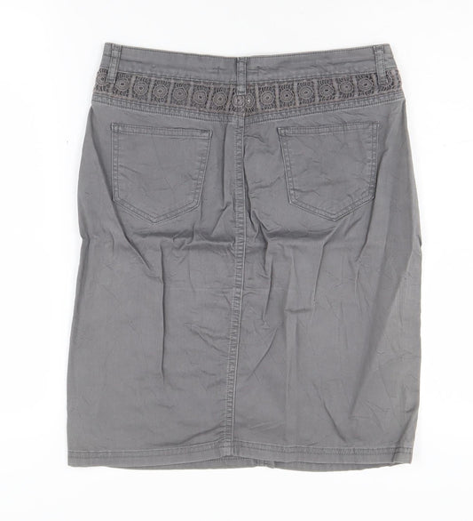 Laura Ashley Women's Grey Pencil Skirt Size 10