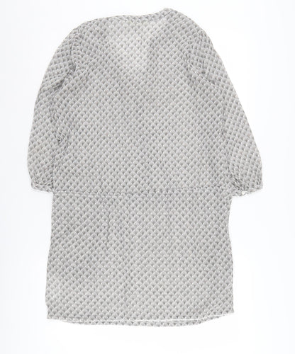 Joules Women's Grey Geometric Shirt Dress Size 10