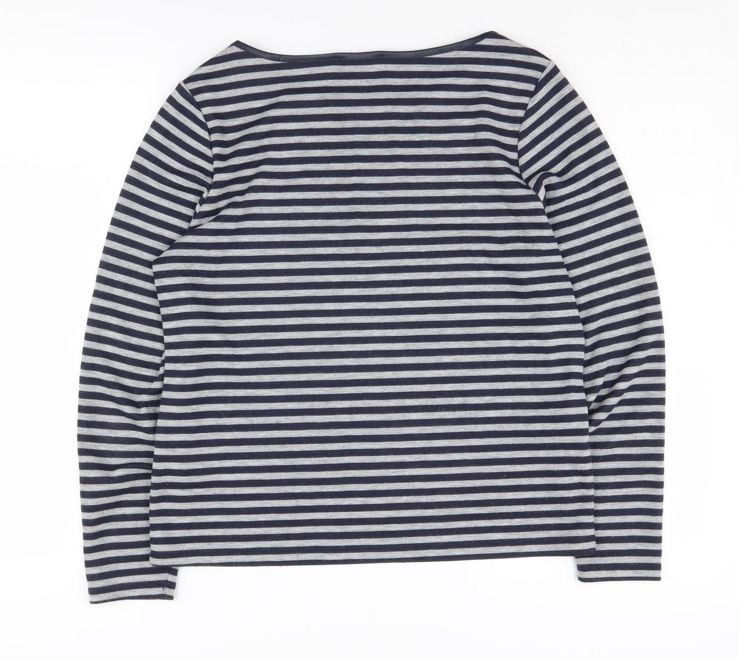 Laura Ashley Women's Blue Striped Pullover Jumper Size 14