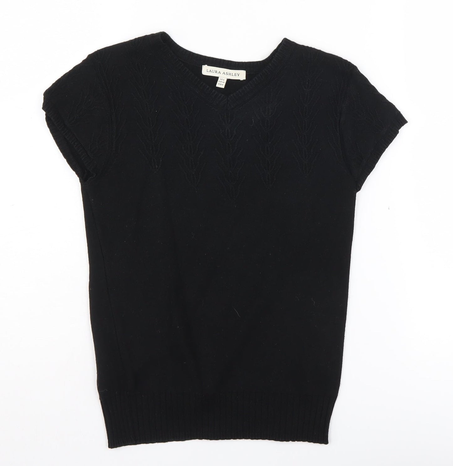 Womens UK Size 8 Laura Ashley Black Pullover Jumper