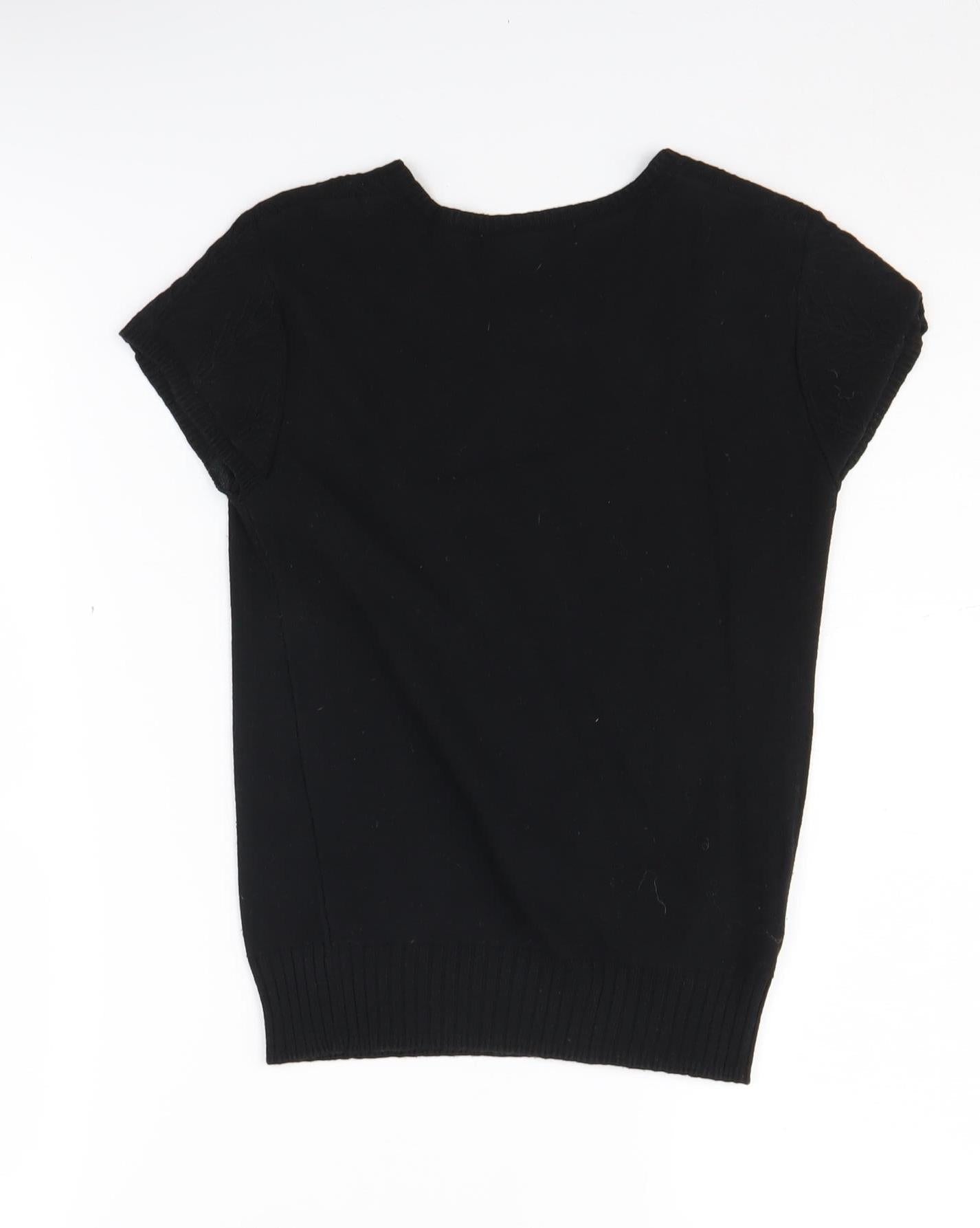 Womens UK Size 8 Laura Ashley Black Pullover Jumper