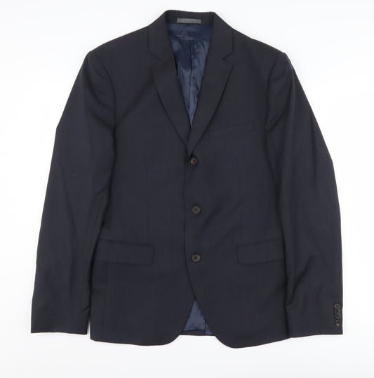 Mens UK Size 52 Calvin Klein Regular Black Suit Jacket