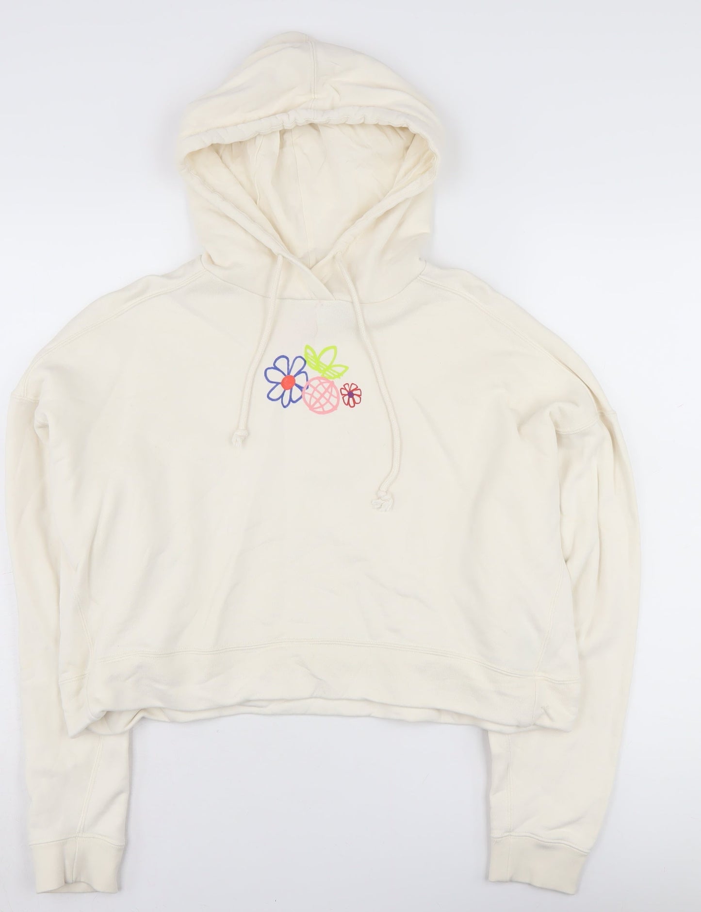 Adidas Women's Ivory Hooded Pullover Hoodie Size 16