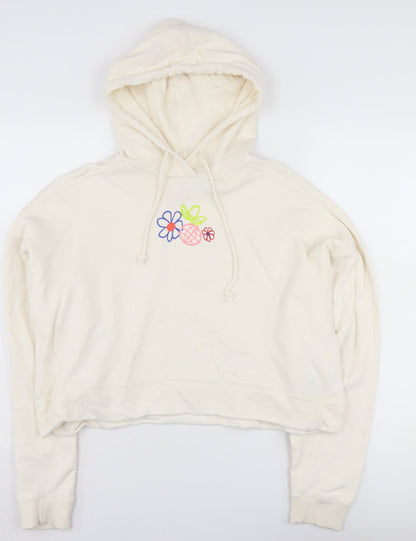 Adidas Women's Ivory Hooded Pullover Hoodie Size 16