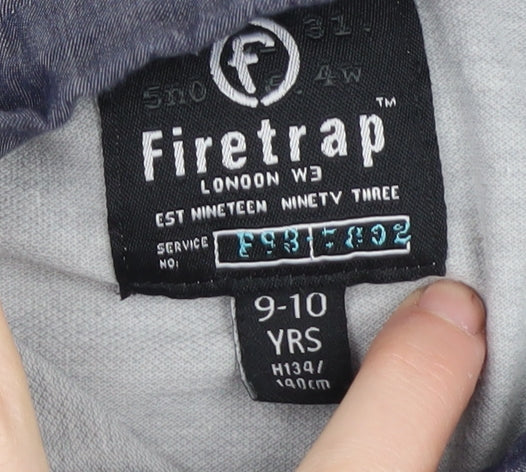 Firetrap Boys Grey Polo Shirt 9-10 Years Regular Fit