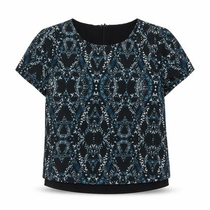 Banana Republic Women's Black Geometric XS Top