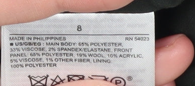 Banana Republic Women's Black Green Pencil Skirt Size 8