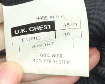 Mens UK Size 38 Centaur Regular Black Suit Jacket