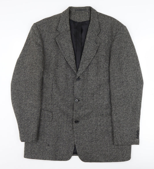 Austin Reed Men's Grey Check Wool Blazer, Size 54 UK 44, Formal