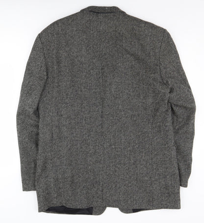 Austin Reed Men's Grey Check Wool Blazer, Size 54 UK 44, Formal