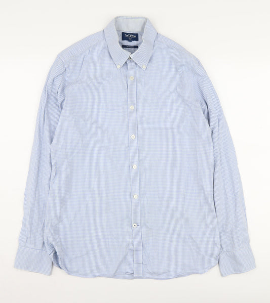 T.M. Lewin Men's Blue Gingham Dress Shirt M