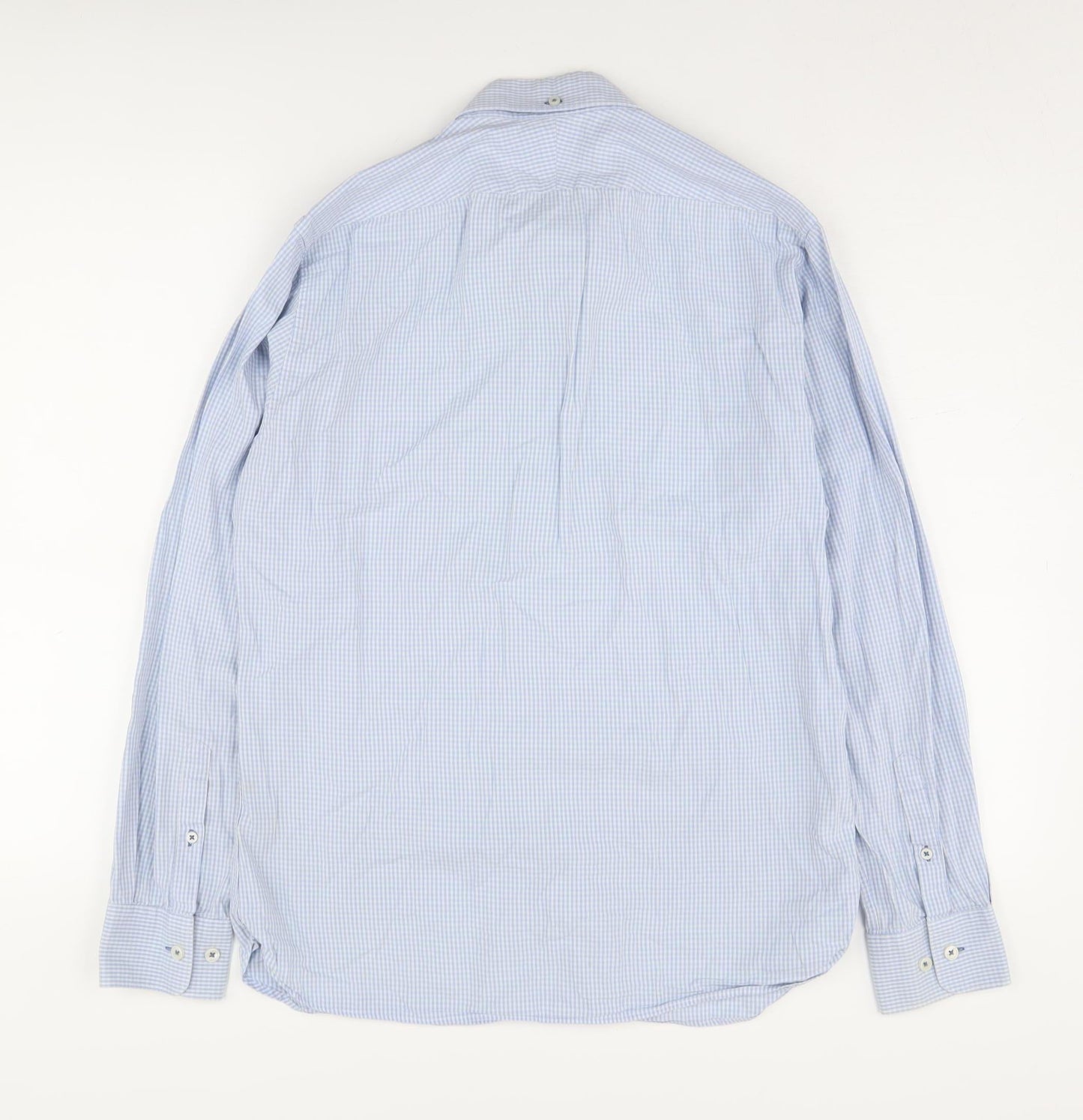 T.M. Lewin Men's Blue Gingham Dress Shirt M