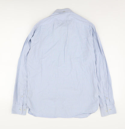 T.M. Lewin Men's Blue Gingham Dress Shirt M