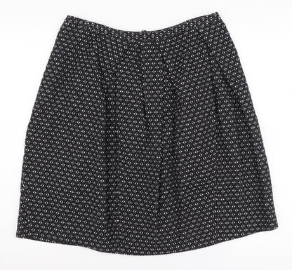 Daks Women's Black Geometric Skirt, Size 14, Elegant Style