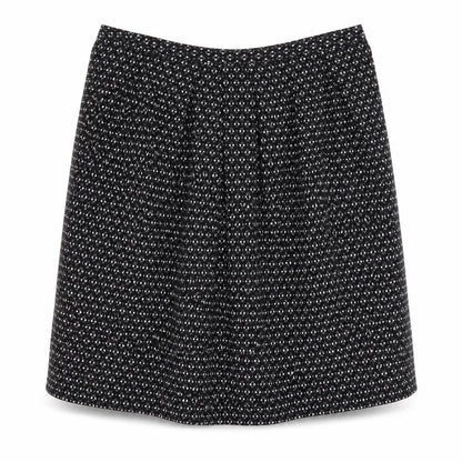 DAKS Women's Black Geometric Skirt, Size 14, Elegant Style