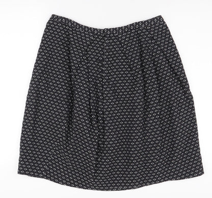 Daks Women's Black Geometric Skirt, Size 14, Elegant Style