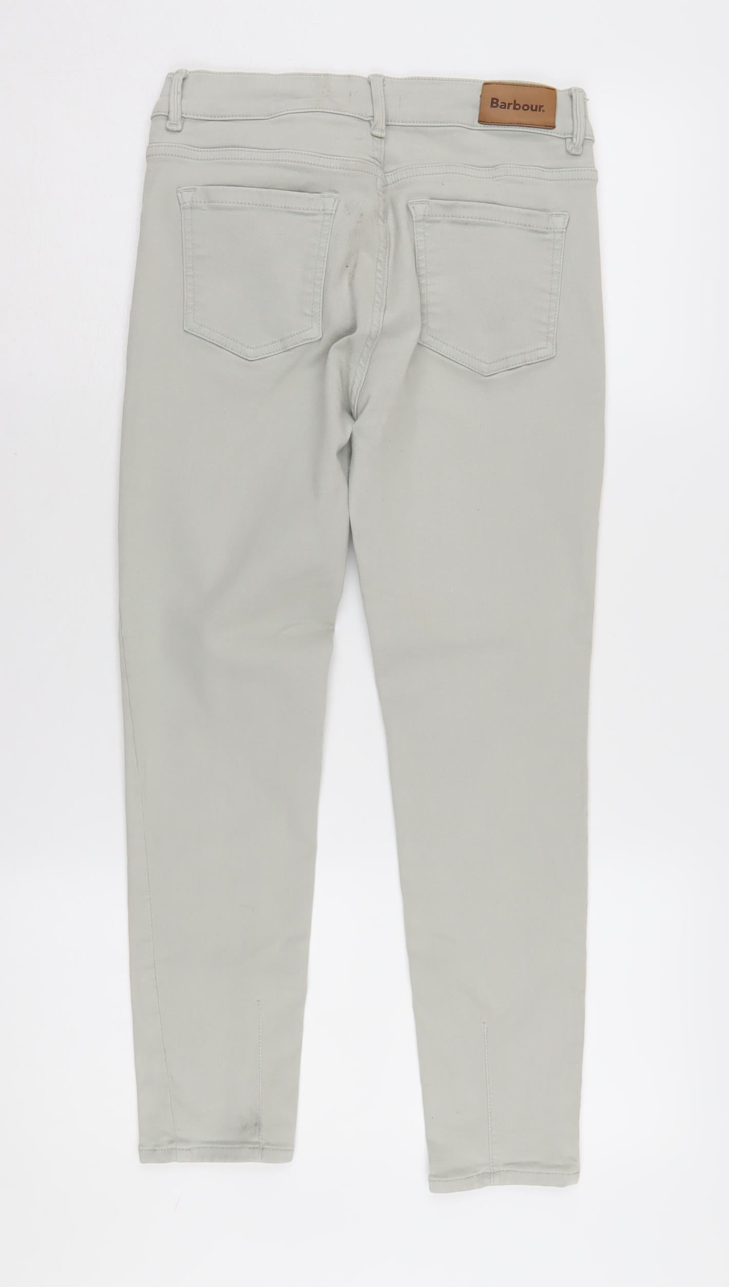 Barbour Women's Grey Skinny Jeans 12 with Logo Accents