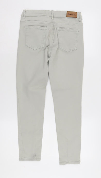 Barbour Women's Grey Skinny Jeans 12 with Logo Accents