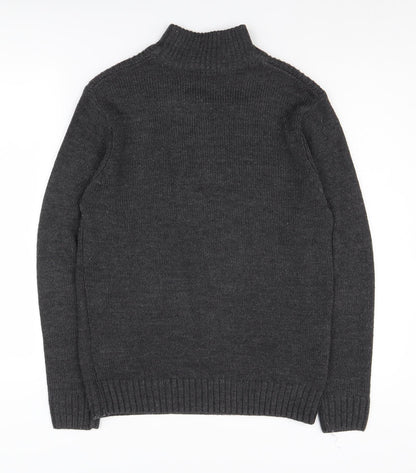 Pierre Cardin Unisex Black Full Zip Jumper S