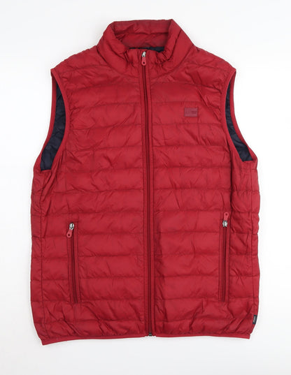 Armani Jeans Men's Red Puffer Waistcoat, Size 52