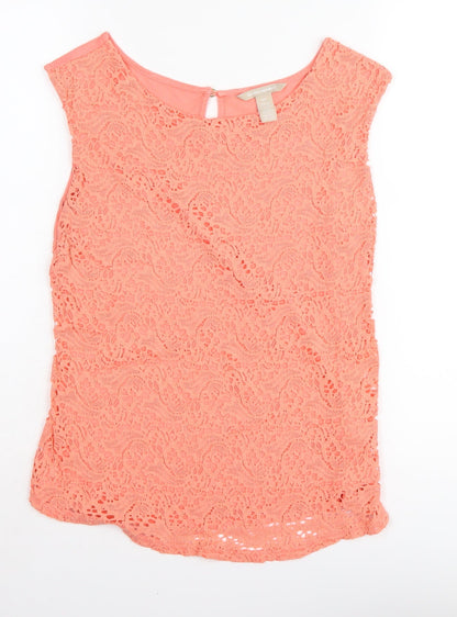 Banana Republic Women's Pink Lace Blouse Size S