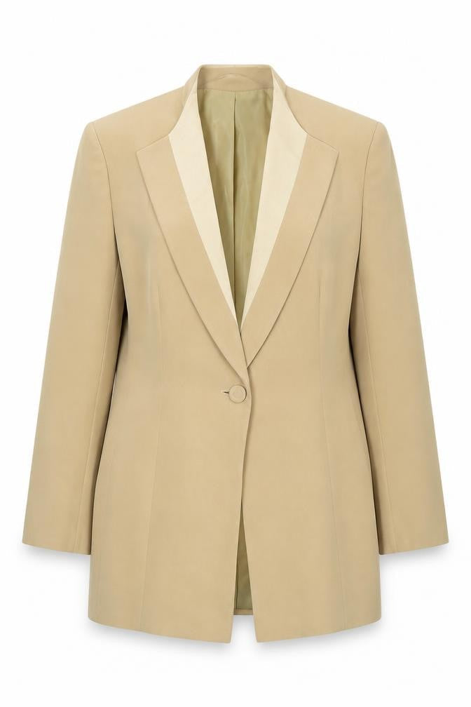 Womens UK Size 10 Jacques Vert Regular Beige Blazer