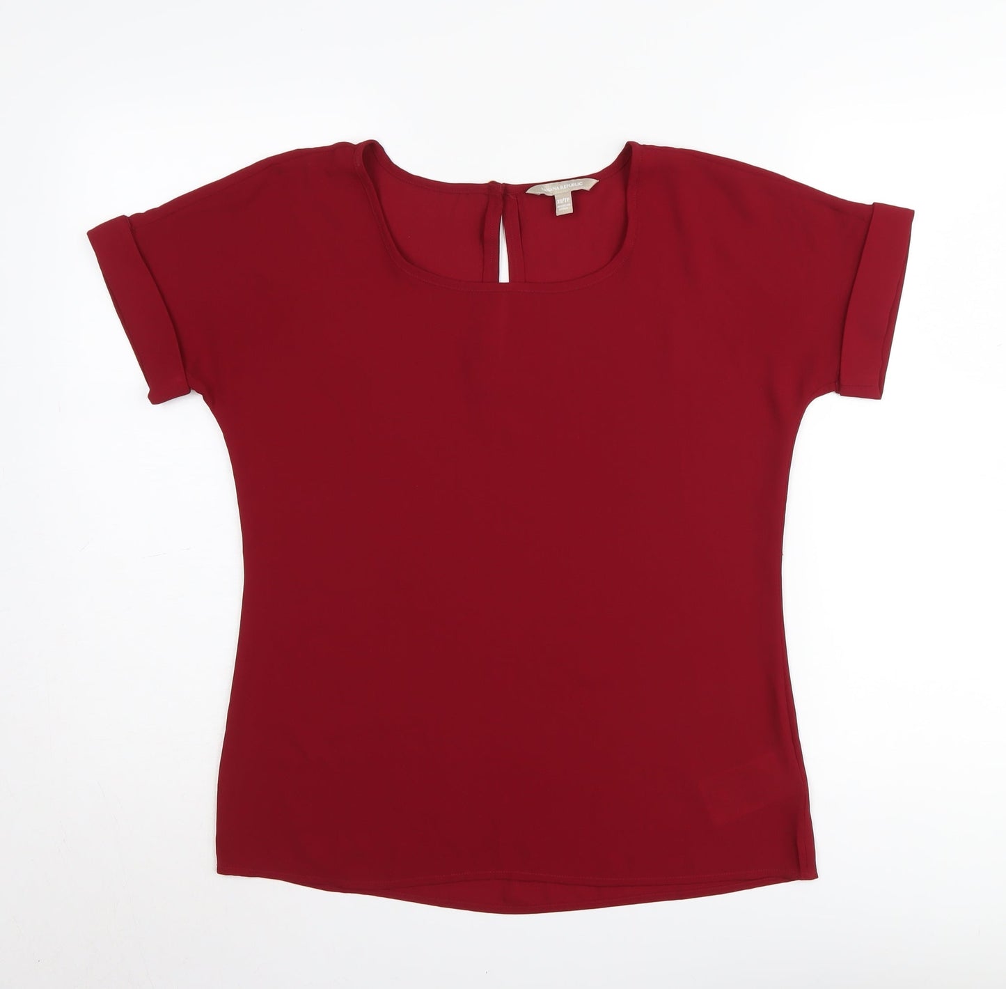 Banana Republic Women's Red Blouse XS Round Neck