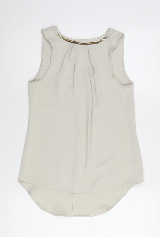 Calvin Klein Women Beige Sleeveless Blouse XS