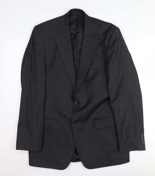 Mens UK Size 40 Jeff Banks Regular Black Suit Jacket