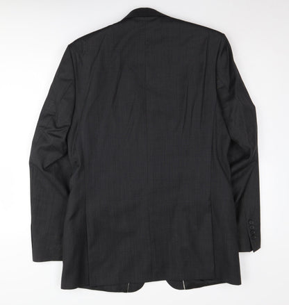 Mens UK Size 40 Jeff Banks Regular Black Suit Jacket