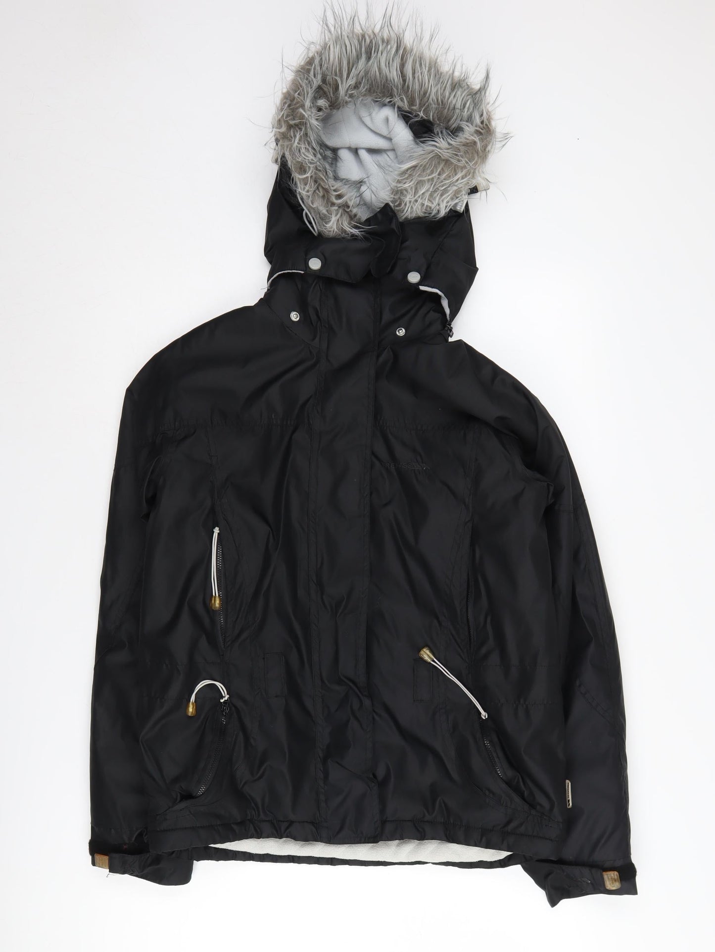 Womens UK Size XS Trespass Black Parka Coat