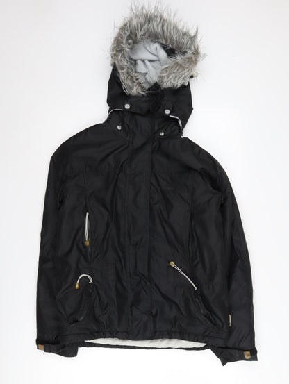 Womens UK Size XS Trespass Black Parka Coat