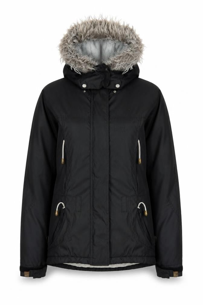 Womens UK Size XS Trespass Black Parka Coat