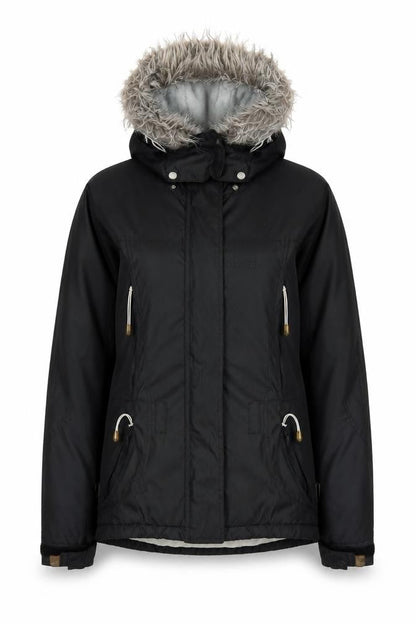 Womens UK Size XS Trespass Black Parka Coat