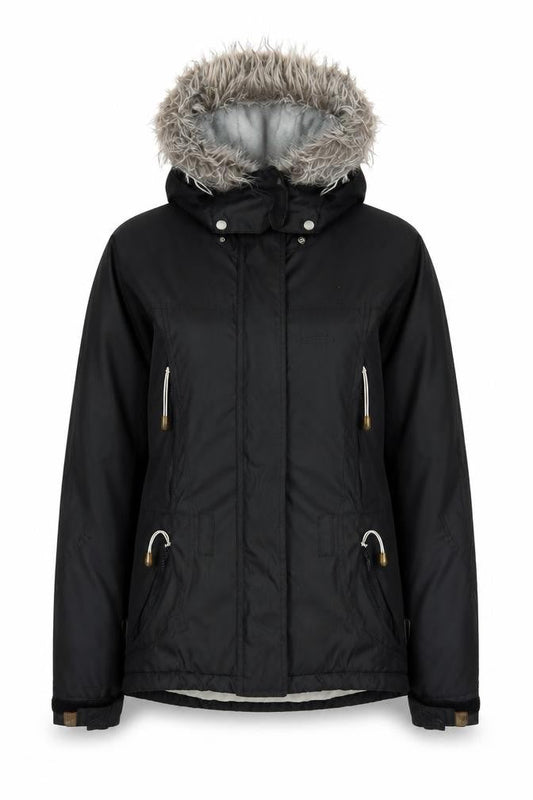 Womens UK Size XS Trespass Black Parka Coat