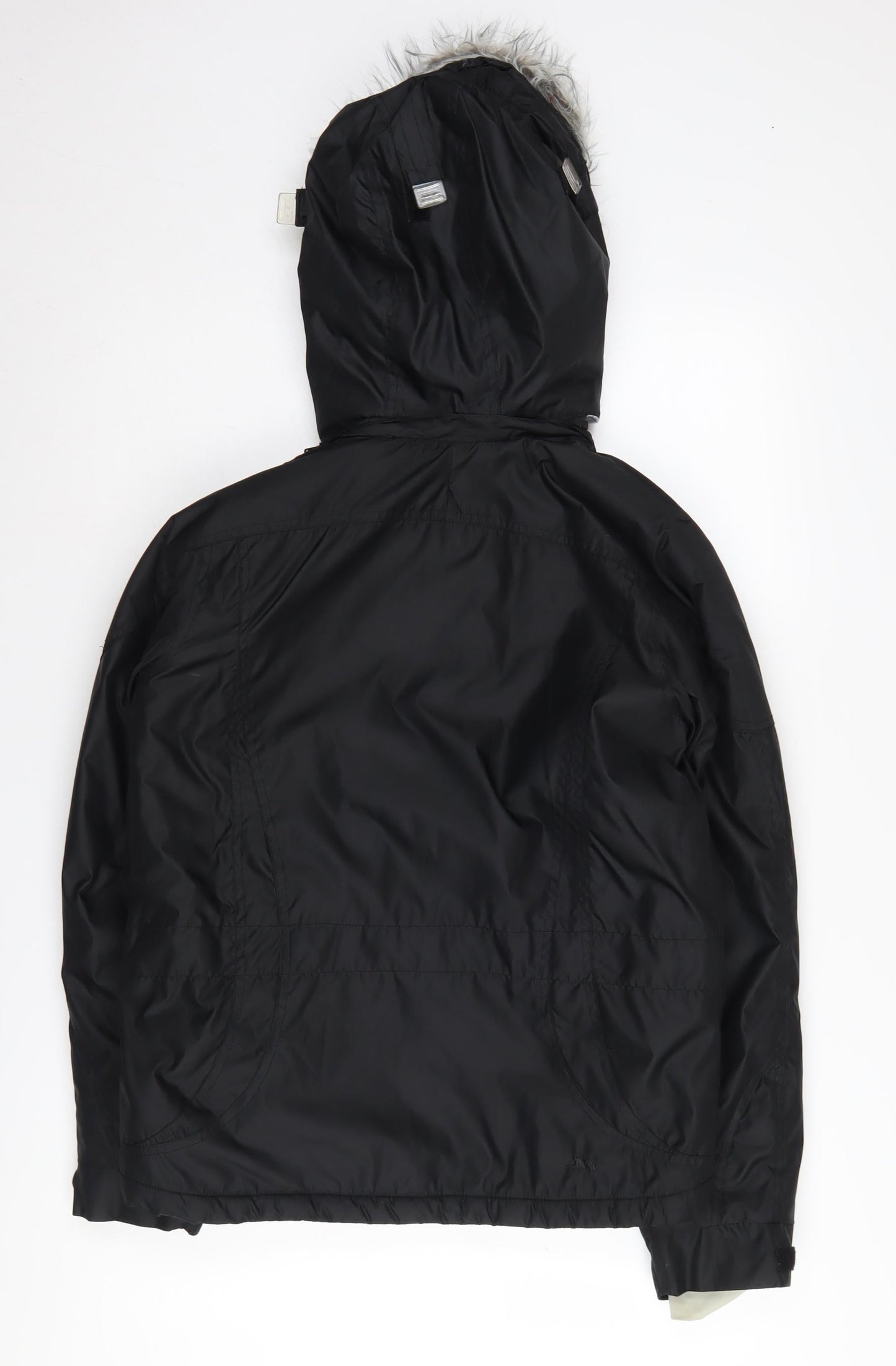 Womens UK Size XS Trespass Black Parka Coat