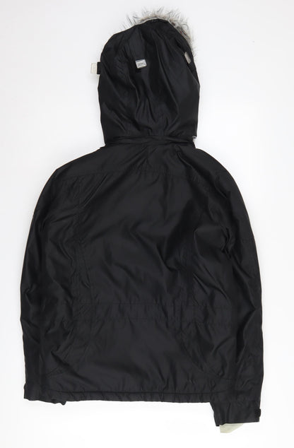 Womens UK Size XS Trespass Black Parka Coat